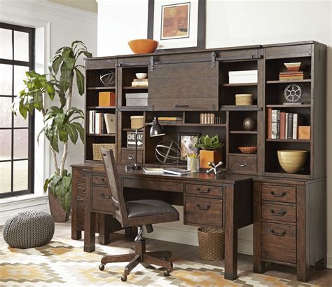 Pine Hill Rustic Pine Secretary Home Office Set From Magnussen Home