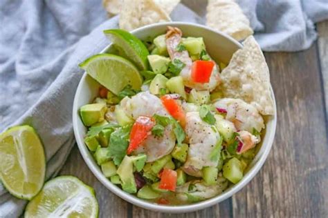 An easy to prepare mexican seafood dish great for large groups. Easy Shrimp Ceviche - Dinner, then Dessert