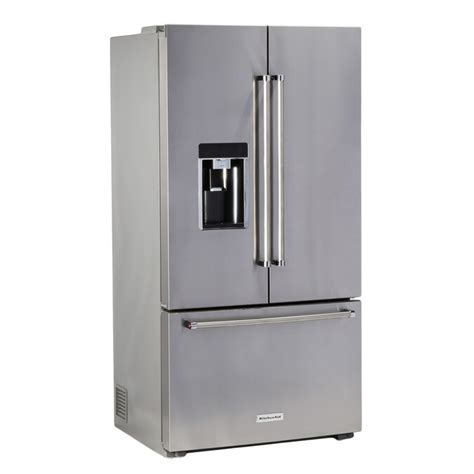 kitchenaid 23 8 cu ft counter depth french door refrigerator with ice maker stainless steel