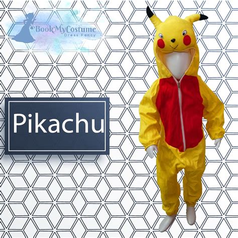Pikachu Cartoon Pokemon Kids Fancy Dress Costume Fancy Dress For Kids