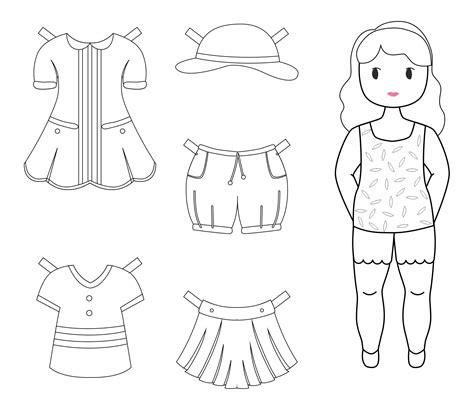 9 Best Images of Printable Paper Dolls To Color - Coloring Paper Dolls