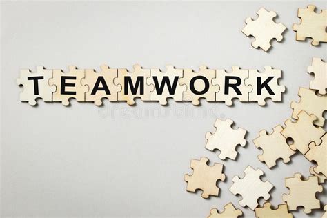 Puzzle Pieces With Word Teamwork Stock Image Image Of