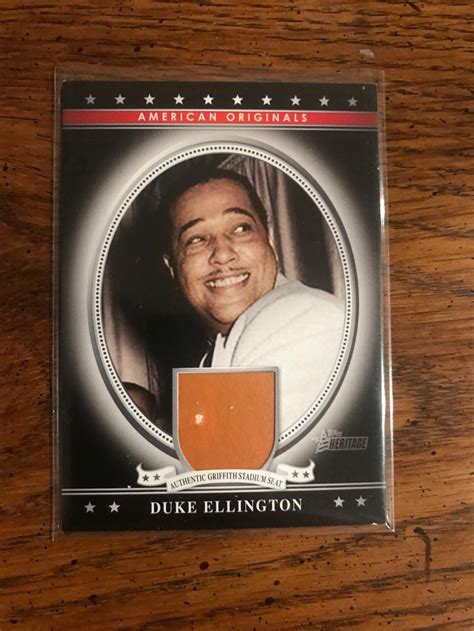Duke Ellington Griffith Stadium Seat Piece Topps Card 1157 Etsy