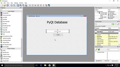 PyQt Create Sqlite Database Using GUI QtDesigner YouTube Python