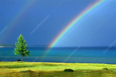 Rainbow Over A Shoreline Stock Image C0107329 Science Photo Library