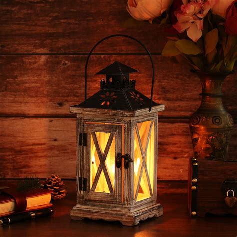 Check spelling or type a new query. Asewon Wood Wooden Decorative Candle Lantern Vintage Rustic Candle Holder for Indoor Outdoor ...