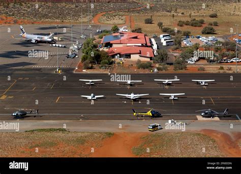 Aerial View Of Connellan Airport Taken From A Helicopter Returning