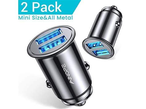 2pack Car Charger 48a All Metal Car Charger Adapter Dual Usb Cigarette
