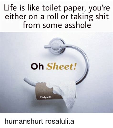 Life Is Like Toilet Paper Youre Either On A Roll Or Taking Shit From
