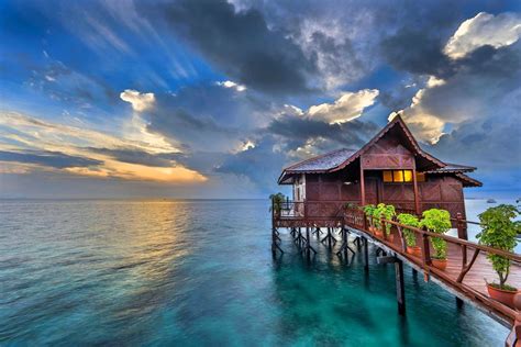 Bungalow On Tropical Beach Hd Wallpaper Background Image