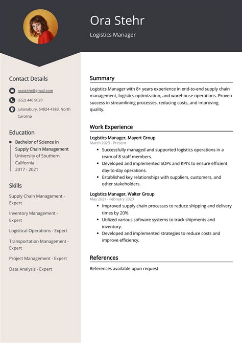 Logistics Manager CV: Job Description, Sample & Guide