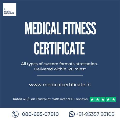 Fitness Certificate Authentic Secure Convenient Medical Certificates From Registered