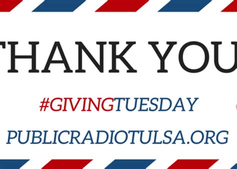 Tomorrow Is A Special Day Givingtuesday Public Radio Tulsa