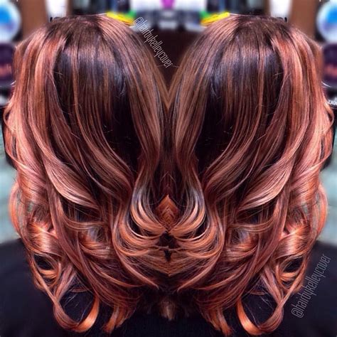 Maybe you would like to learn more about one of these? Rose gold highlights | Hair styles, Balayage hair, Cute hairstyles for medium hair