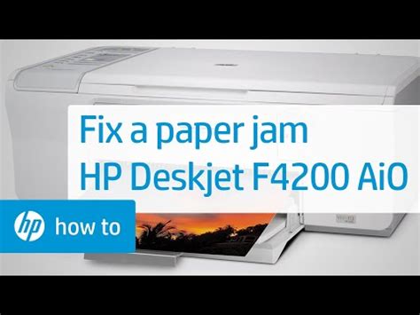 ستساعدك برامج تشغيل الماسحة الضوئية وبرامج اتش بي لـ deskjet 2130 في حل. Fixing a Paper Jam - HP Deskjet F4200 All-in-One Printer - YouTube