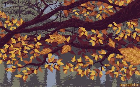 7 Colors Autumn River Me Pixel Art 2019 Rart