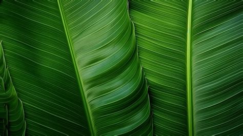 Lush Tropical Foliage Vibrant Green Palm Leaves Creating A Nature