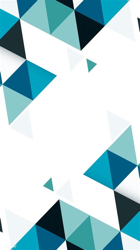 Abstract blue and green geometric background vector | free image by