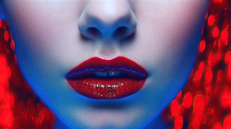 Premium Ai Image Woman Lips Closeup Seductive Lips