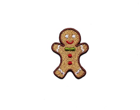 Gingerbread Man Sew On Patch Naszywka Embroidered Patch Etsy