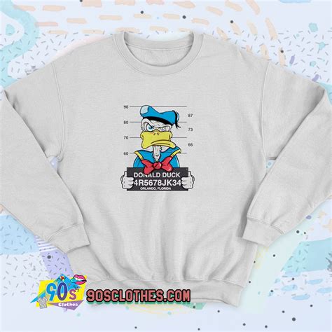 Disney Donald Duck Mugshot Unisex Sweatshirt