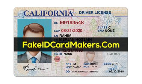 California Drivers License Template Photoshop Inside Blank