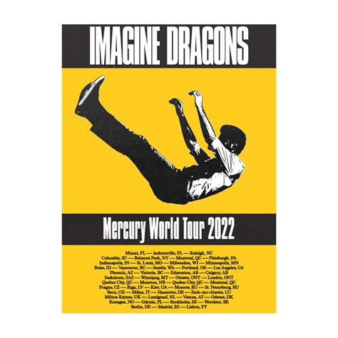 Mercury Tour Lithograph Poster Imagine Dragons Official Store