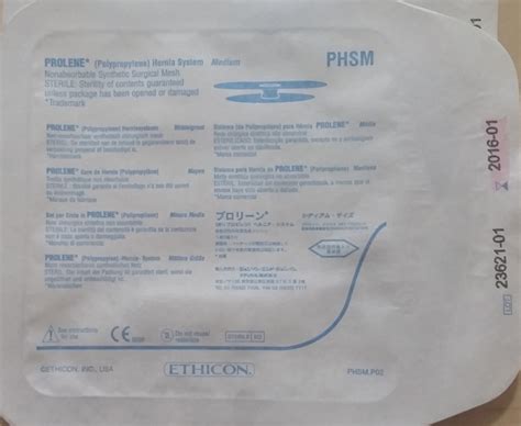 Ethicon Phsm Hernia System Medium Medical Equipment Export Llc