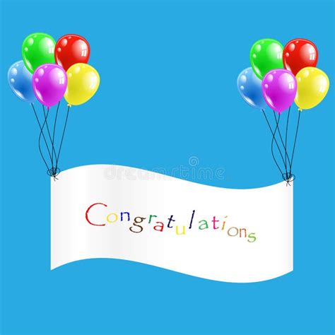 Balloon Congratulation Stock Vector Illustration Of Compliment 65014802