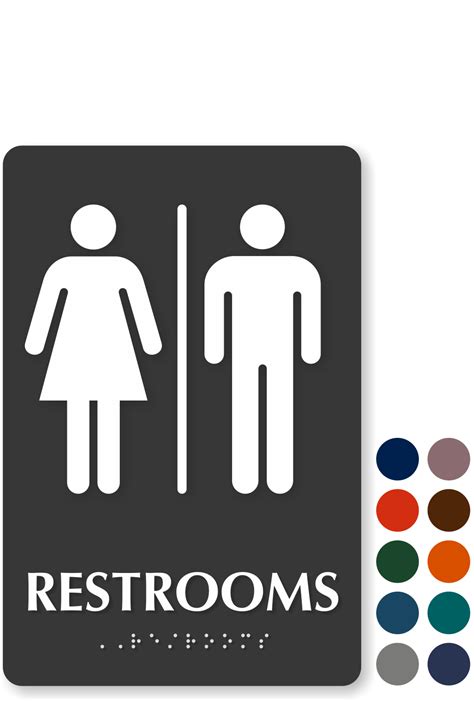 Restroom Signs 500 Stock And Custom Ada Bathroom Signs