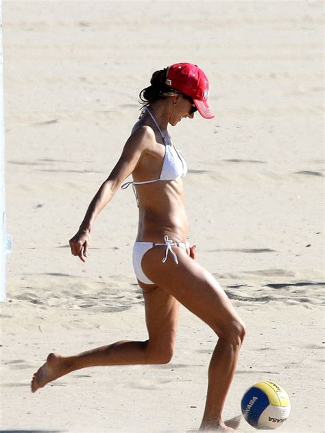 Alessandra Ambrosio In Bikini Playing Volleyball On The Beach Hawtcelebs