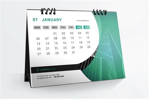 Desk Calendar Template 2020 On Behance