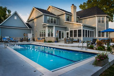 Get matched with top deck & porch contractors in naperville, il. Naperville, IL Lap Pool With Large Sunshelf And Deck ...