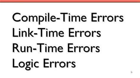 Programming Errors C Youtube