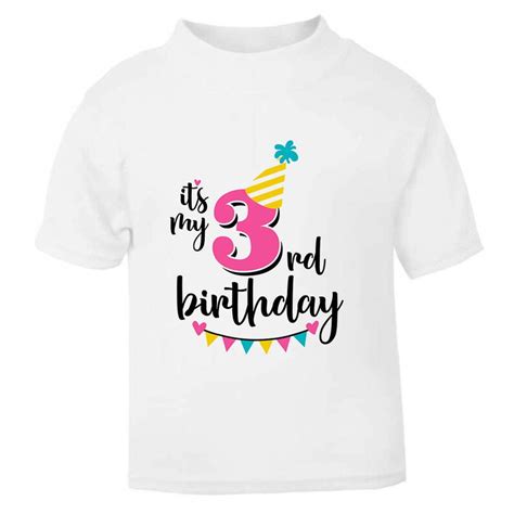 Its My 3rd Third Birthday Childrens Kids T Shirt T Shirt Etsy
