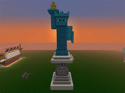Minecraft Statue Of Liberty Blueprints Alla Tok