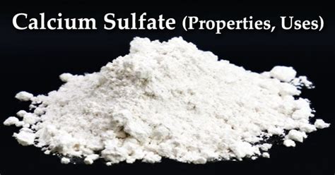 Calcium Sulfate Properties Uses Assignment Point