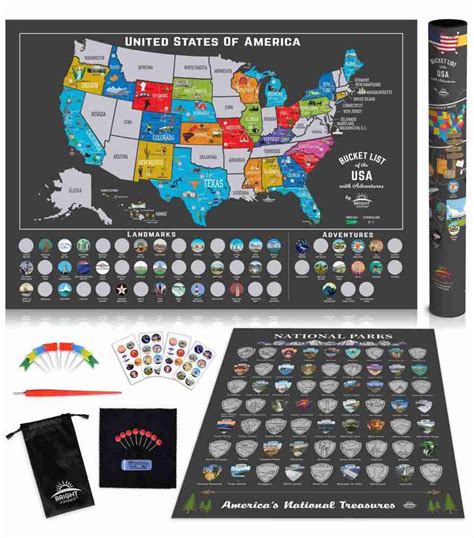 Scratch Off Map Of United States National Parks Scratch Off Map