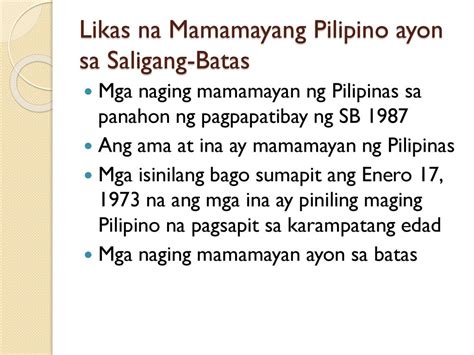 Sino Ang Mamamayang Pilipino