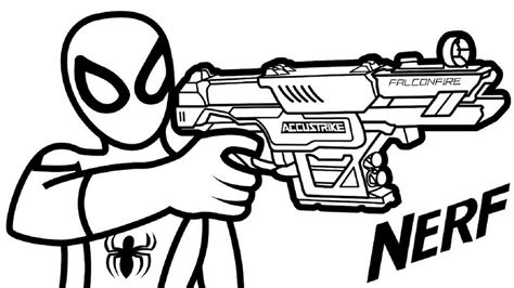 Nerf Gun Free Colouring Pages