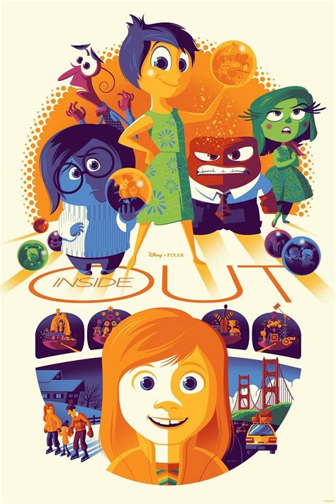 Inside Out Poster By Tom Whalen Disney Posters Vintage Disney