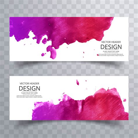 Abstract Colorful Watercolor Banners Set Design 257097 Vector Art At