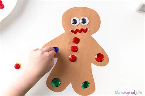 Decorate A Gingerbread Man Art Activity For Kids