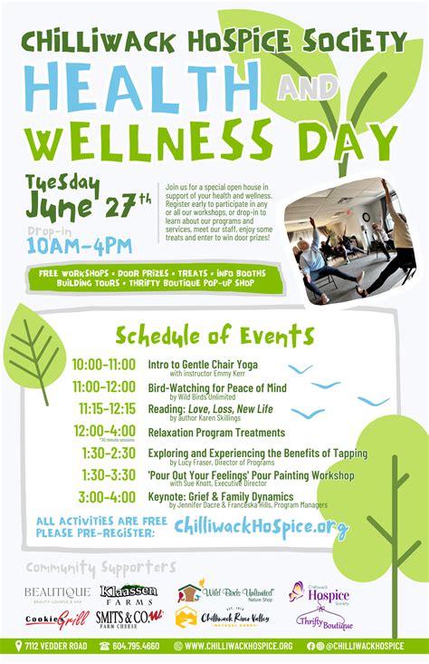 Health And Wellness Day Chilliwack Hospice Society