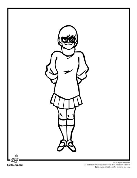 Scooby Doo Coloring Pages Velma Coloring Page Cartoon Jr Scooby