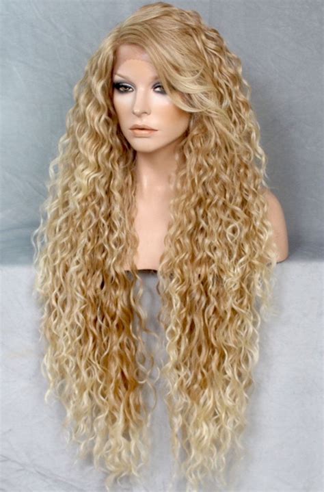 38 Extra Long Full Human Hair Blend Lace Front Wig With