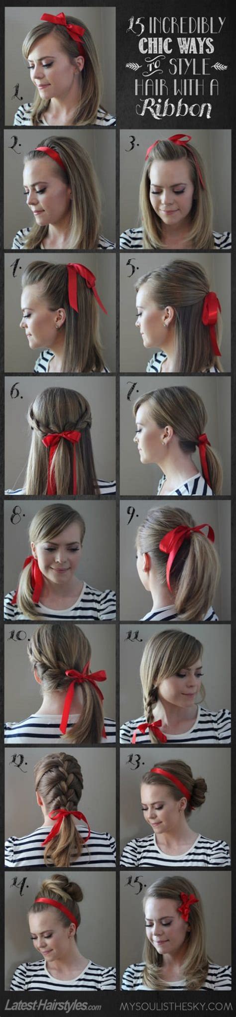15 Ways To Style Your Hair With A Chic Ribbon Alldaychic