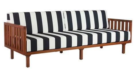 Tropez Black And White Stripe Outdoor Sofa Reviews Cb2 Striped