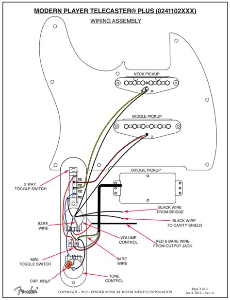 Wiring Diagram For Fender Telecaster