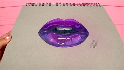 My Realistic Glossy Lips With Colored Pencils Lips Drawing Glossy